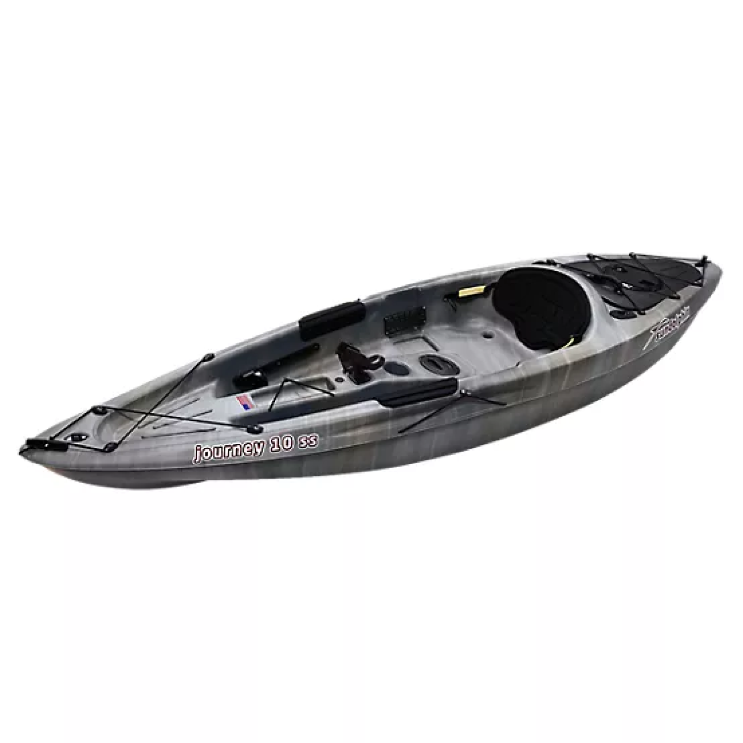 Sun Dolphin Journey 10 SS 10-Foot Sit-On-Top Fishing Kayak - Gray (Model 51949-P-COM)