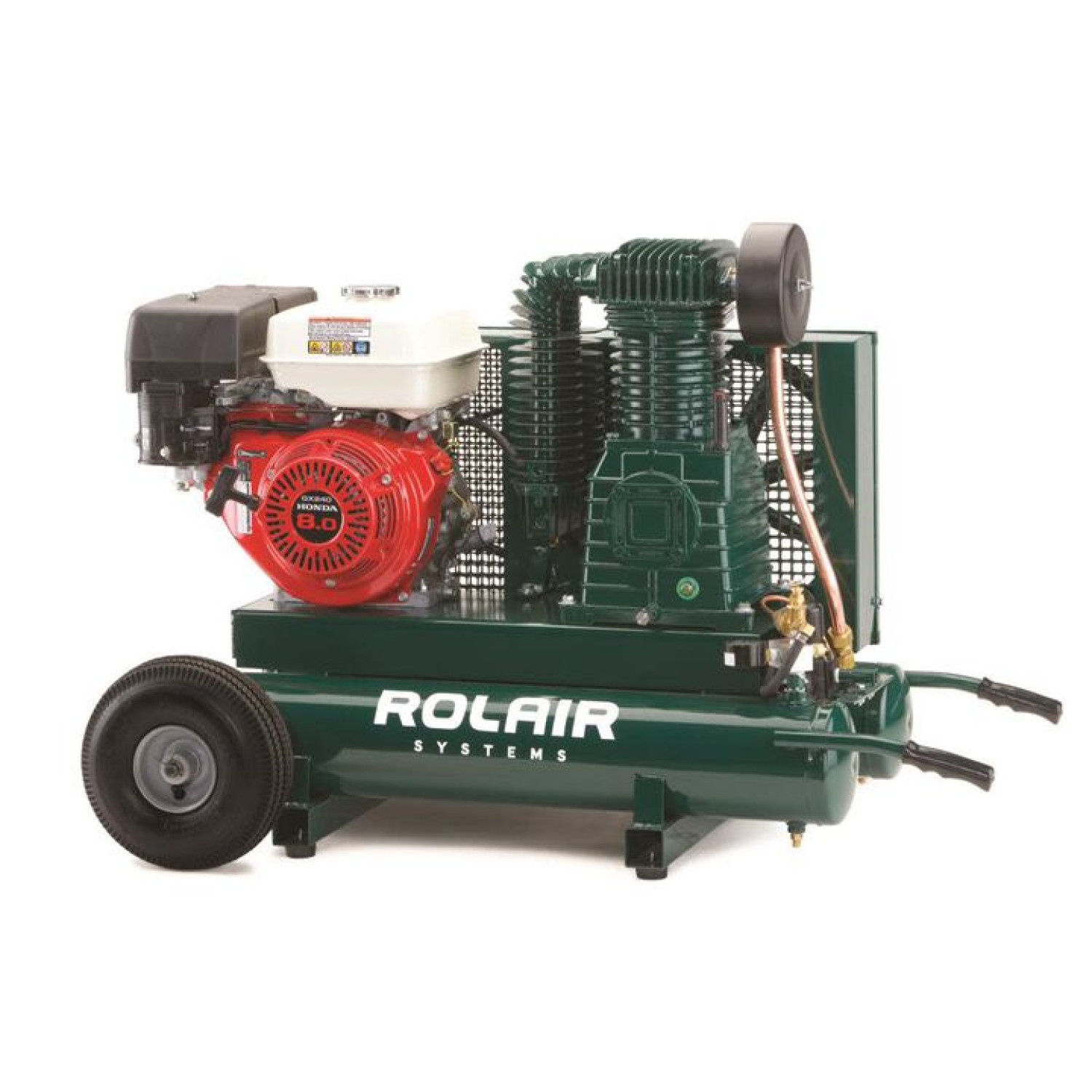 Rolair 9 HP Honda Gas 9-Gallon Twin Tank Wheeled Compressor - 20.1 CFM | 8422HK30-0128