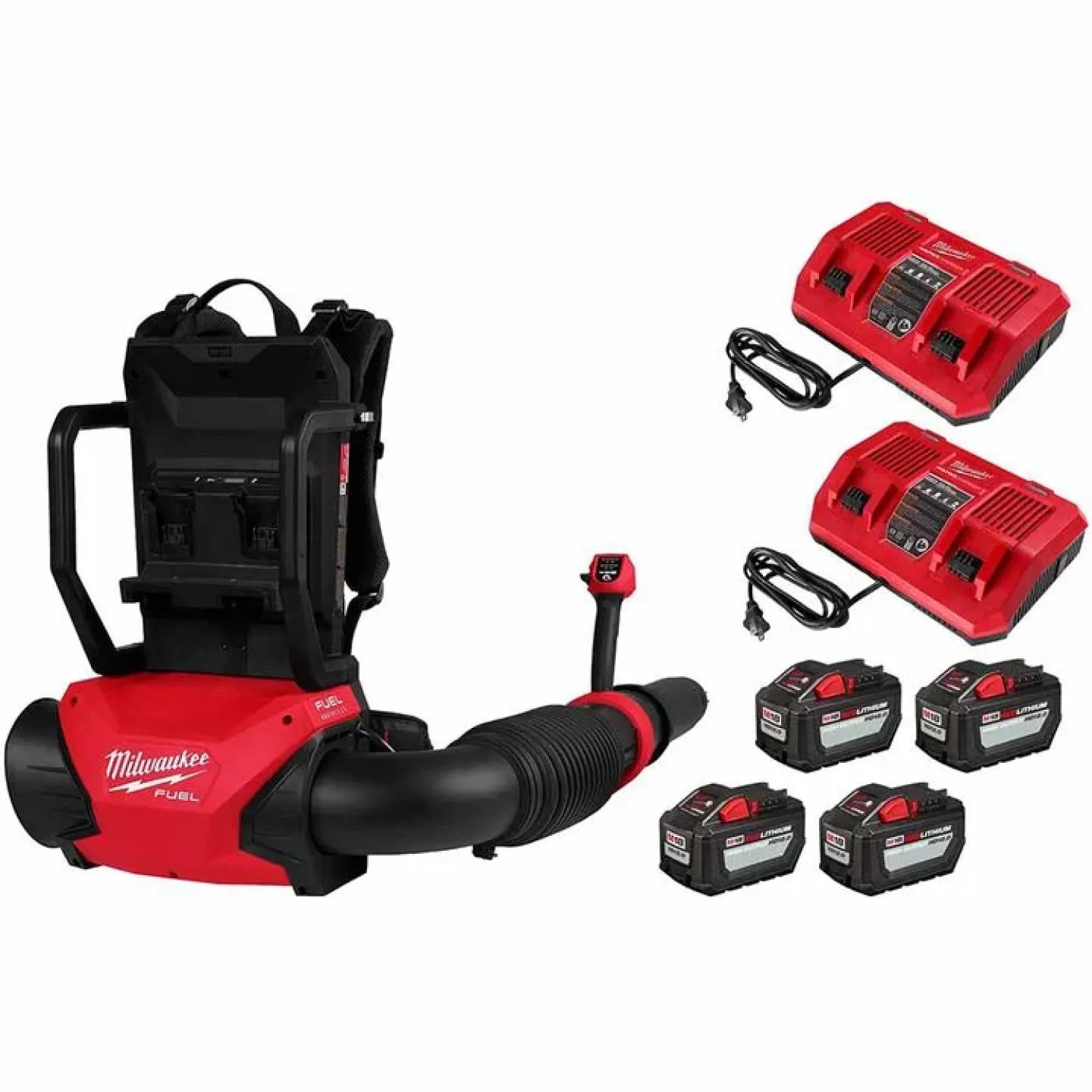 Milwaukee M18 FUEL™ Dual Battery Backpack Blower Kit with (4) 12.0Ah Batteries (3009-24HD) Milwaukee M18 FUEL™ Dual Battery Backpack Blower Kit with (4) 12.0Ah Batteries (3009-24HD)