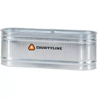 CountyLine 170 Gal. Oval Galvanized Stock Tank