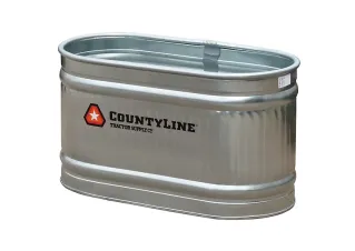 CountyLine 100 gal. Oval Galvanized Stock Tank, 2 ft. x 4 ft. x 2 ft., 50130028