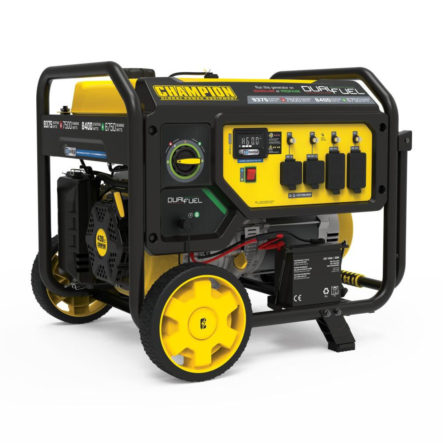 Champion 7500-Watt Dual Fuel Portable Generator - CARB Compliant (201281)