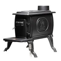 US Stove 900 sq. ft. EPA Certified Small Cast-Iron Wood Stove, 54,000 BTU (US1269E)